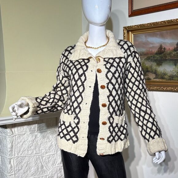 Tory Burch Kendra 100% Wool Cardigan - Picture 4 of 16